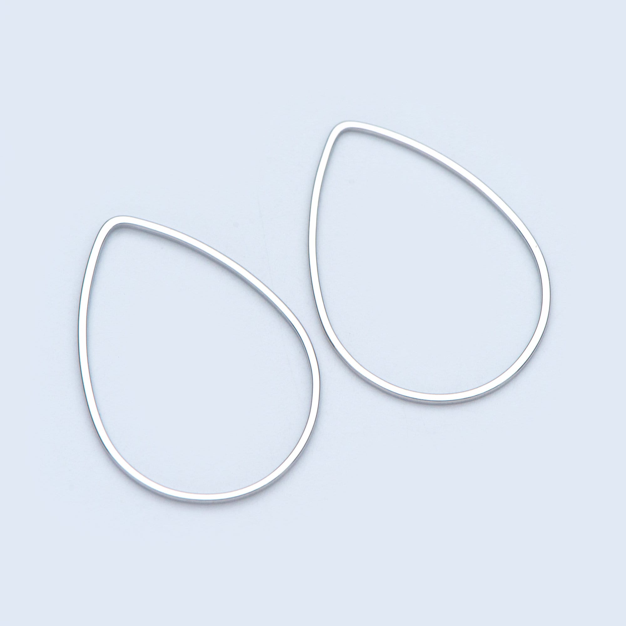 10pcs Gold/ Silver/ Rose Gold Teardrop Link Connector Charms 32/ 38mm, Gold/ Rhodium plated Brass Geometric Shape Pendants (GB-097)